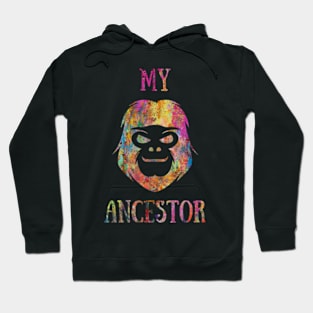 Colorful Face of a Monkey Ancestor Hoodie